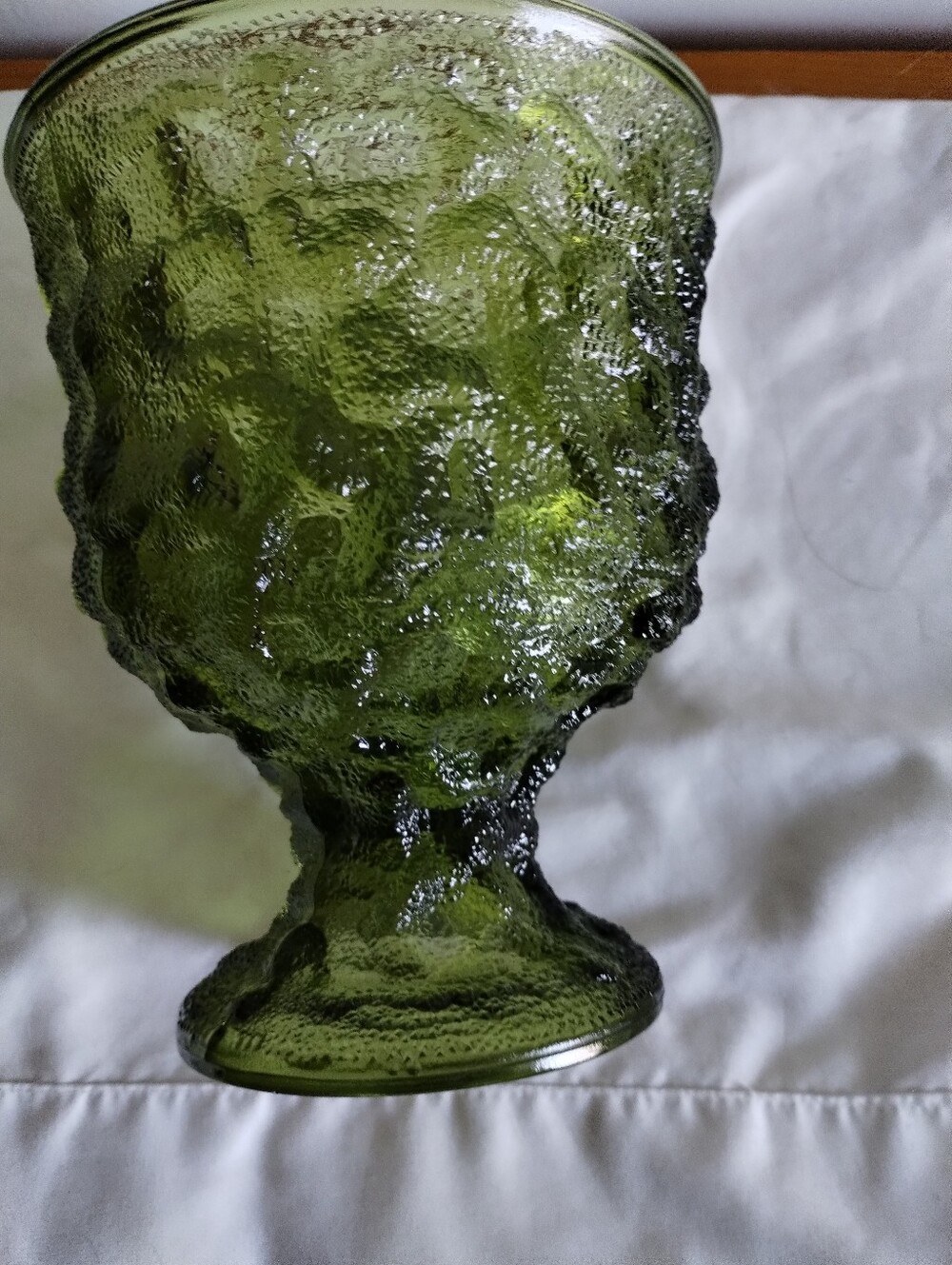 EO Brody AvocadoGreen Textured Glass Pedestal Vase - Home Accents - Picture 3 of 7